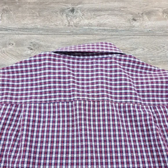 Haggar Clothing Mens Large Dress Shirt Long Sleeve Office Work Casual Patriotic - Picture 8 of 9